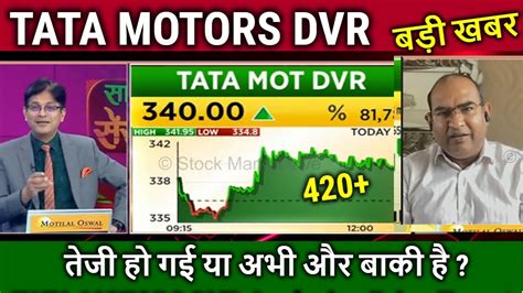 Contact information for uzimi.de - Shares of Tata Motors DVR continued to rise for the sixth consecutive session in Wednesday's trade. The stock today soared 17.93 per cent to hit a 52-week high of Rs 440 over its previous close of ...